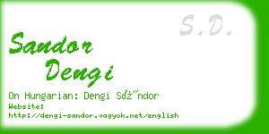 sandor dengi business card